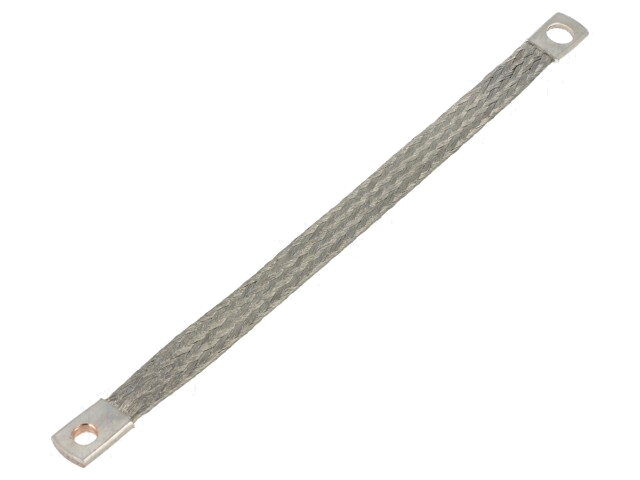Vlechtwerk; tape; 6mm2; Ø1: 4,5mm; Ø2: 6,5mm; L: 0,15m; -20÷125°C Vlechtwerk; tape; 6mm2; Ø1: 4,5mm; Ø2: 6,5mm; L: 0,15m; -20÷125°C